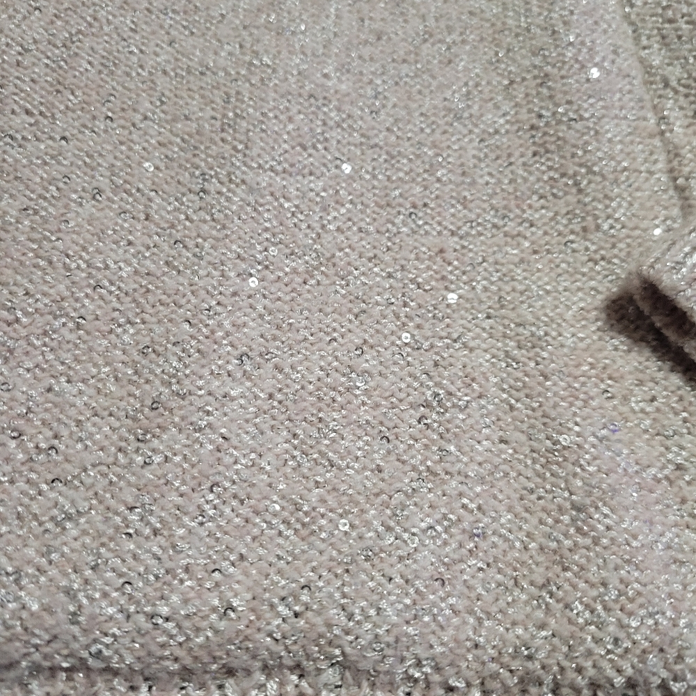 Anthropologie Knitted & Knotted Sparkling Silver Cardigan✨️✨️- Medium - Picture 7 of 7
